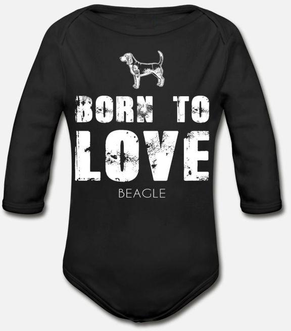 Beagle Organic Long Sleeve Baby Bodysuit