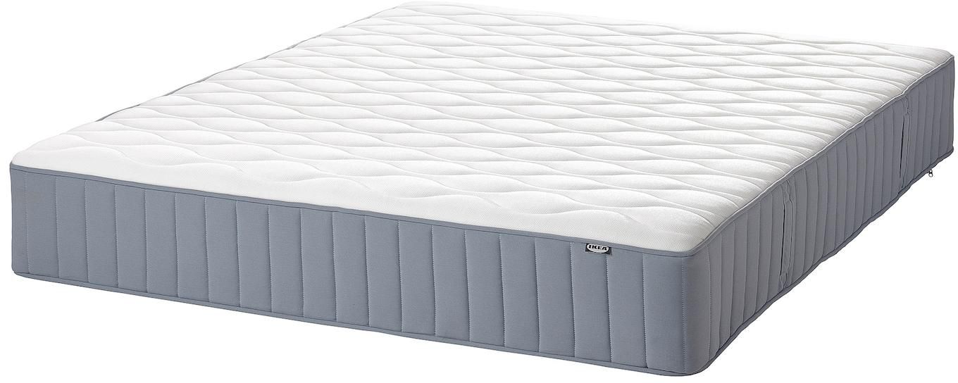 VÅGSTRANDA Pocket sprung mattress - firm/light blue 140x200 cm