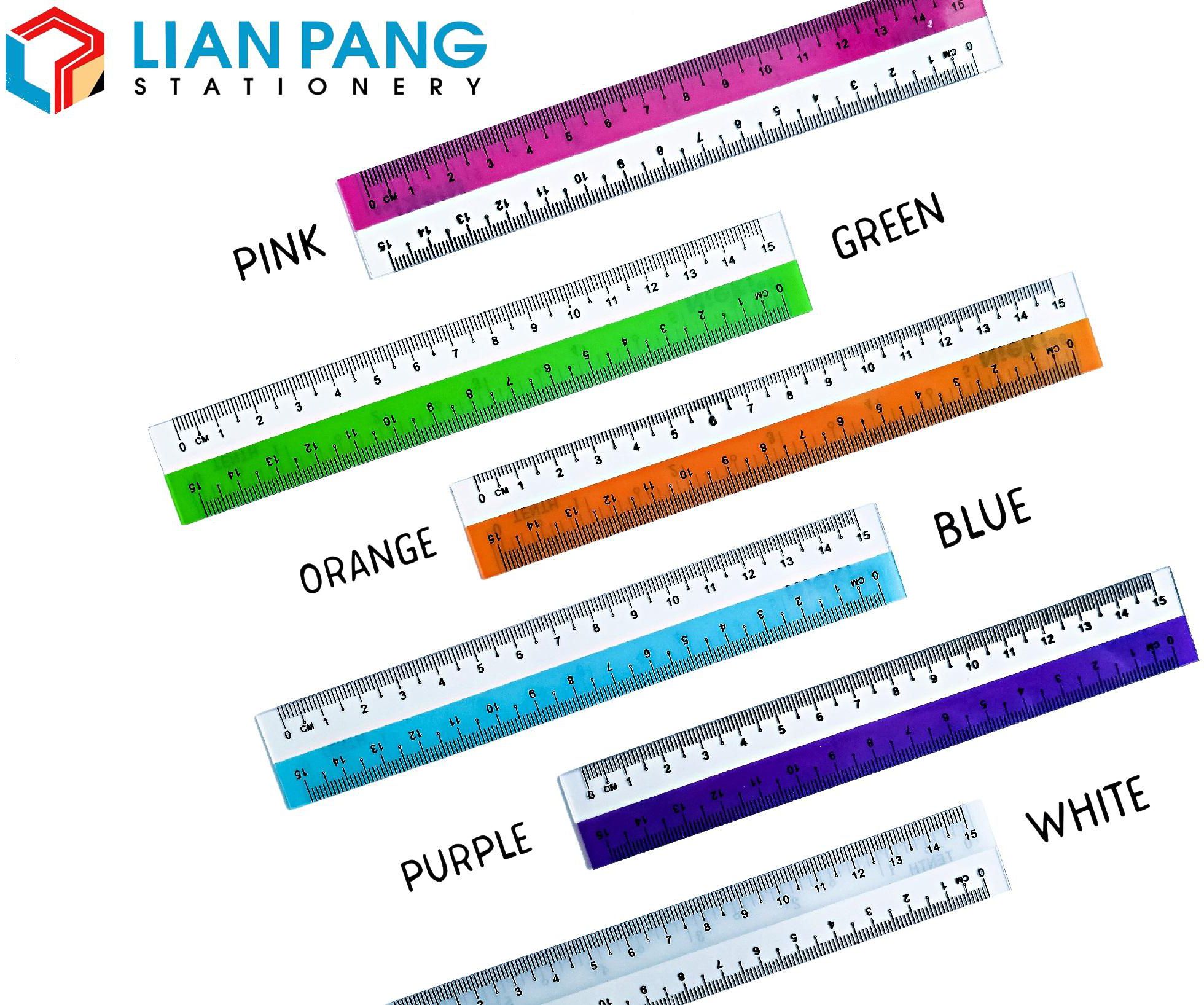 Lpstationery Elastic Straight Plastic Ruler 15cm (6 Colors)