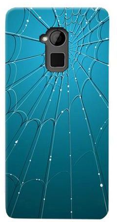 Thermoplastic Polyurethane Spider Web Pattern Case Cover For HTC One Max Blue