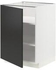 METOD Base cabinet with shelves, white/Nickebo matt anthracite, 60x60 cm - IKEA