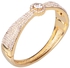 Sweet 16K Gold-Plated Cubic Zirconia Round Women's Crystal Bracelet