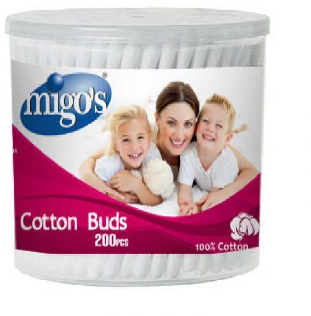 Migo'S Cotton Buds Box - 200 Pcs - 3 Packs