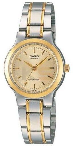 Casio LTP-1131G-9A Ladies Gold Dial Two Tone Stainless Steel Band Watch