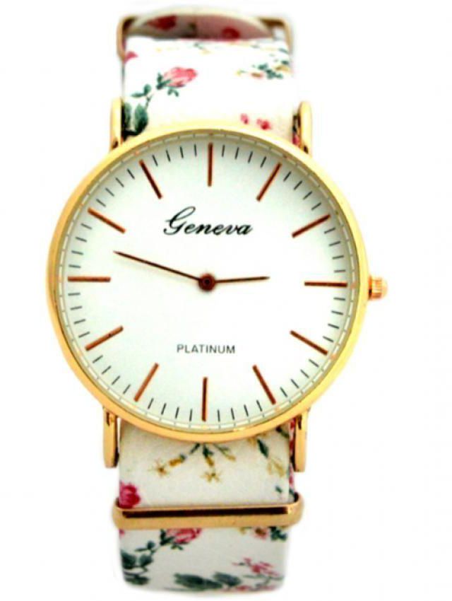 Geneva BUT-WIT Leather Watch - White