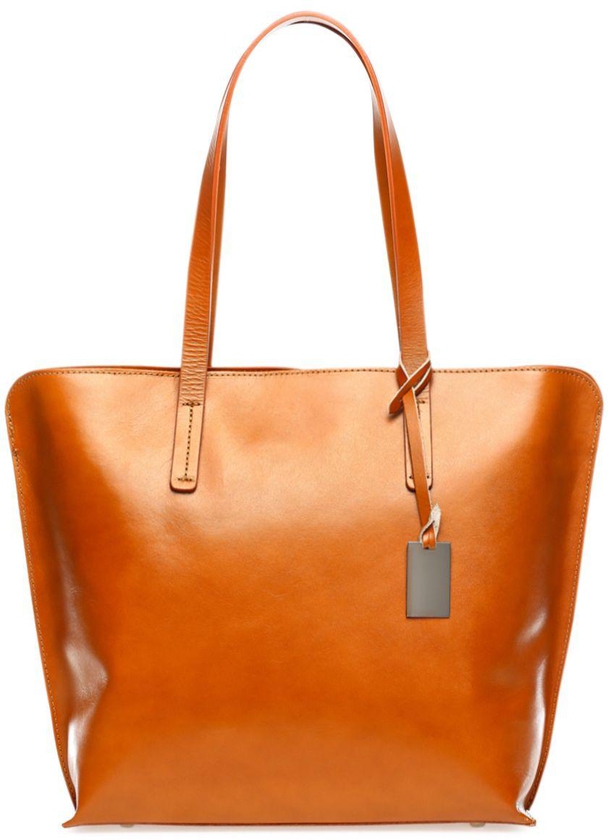 Joana & Paola Leather Bag For Women , Brown - Tote Bags