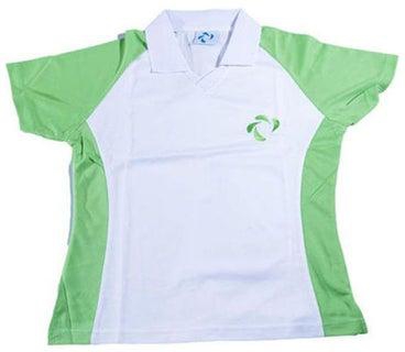Plain Basic Polo Neck Shirt Green / White