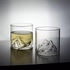 كوب زجاجي على شكل جبل ضحل، كوب زجاجي شفاف ثلاثي الابعاد، هدية فنية بتصميم جبلي ثلاثي الابعاد، للعصير، الماء، القهوة، المشروبات، تصميم رائع من ستيلار ستورز