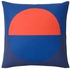 Cushion cover, blue/bright orange