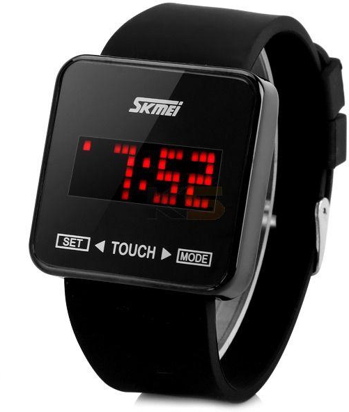 Skmei 0950 LED Watch Touch Screen Red Light Date Wristwatch