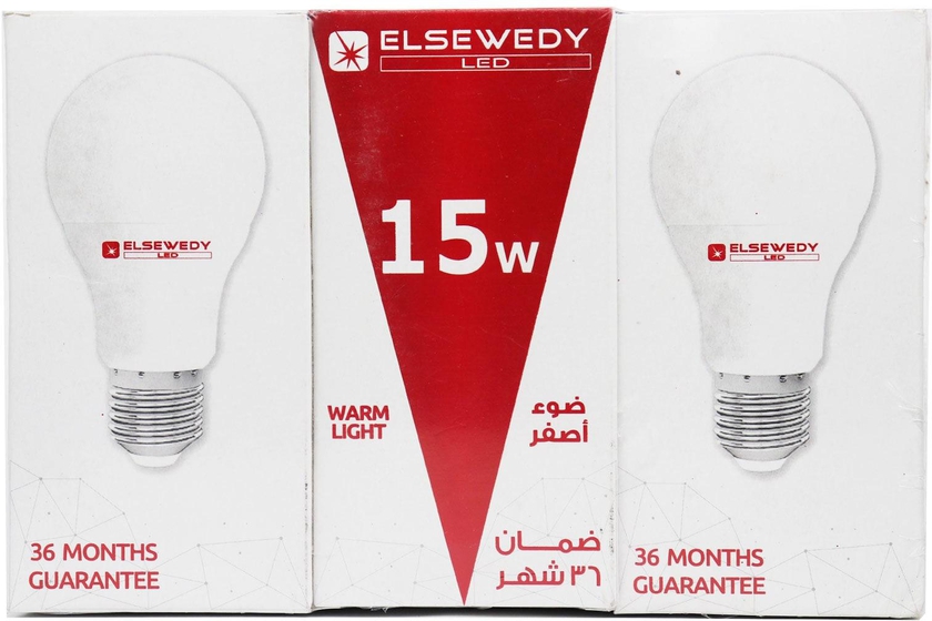 LED Bulb - 15 Watt - Warm Light - 3 Pieces