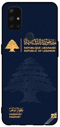 جراب هاتف ون بلس نورد N10 5G على شكل جواز سفر لبنان
