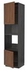 METOD Hi cb f oven/micro w 2 drs/shelves, black Enköping/brown walnut effect, 60x60x240 cm - IKEA