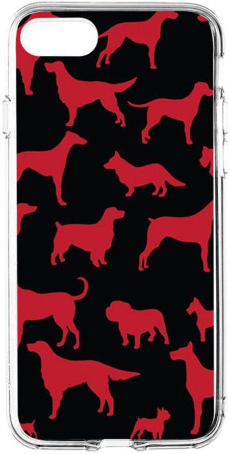 Flexible Hard Shell Case Cover For Apple iPhone 8/iPhone 7 Dogs