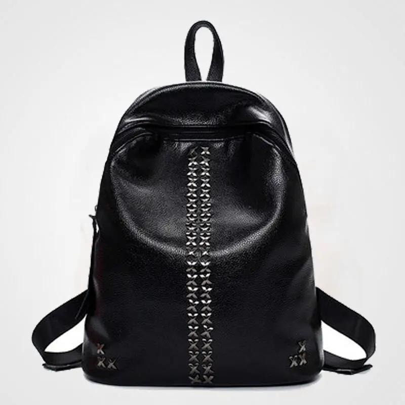 Lady Bags Backpack Leisure The New Rivet Ms Student Fashion Backpack