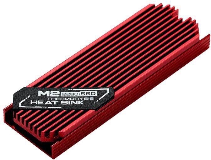 SSD Heat Sink Ultra-thin Professional Aluminum Solid-Red