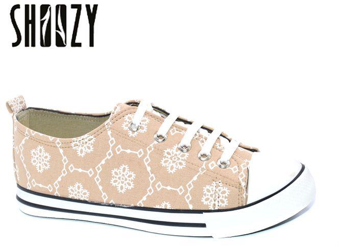 Shoozy Lace Up Sneakers - Brown