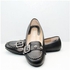 Roov Female Stud Detail Side Buckle Flat Shoes - Black