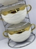 Lotus Porcelain Soup Mug Set, 4 Pieces + Stand, Available In White, High-quality Material