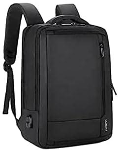1805 Business Travel Bag - 15.6 Inch Laptop Bag with USB Port - Black