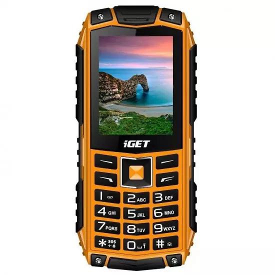 iGET Defender D10 Orange - rugged phone IP68, DualSIM, 2500 mAh, BT, power bank, flashlight, FM, MP3 | Gear-up.me