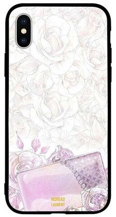 Skin Case Cover -for Apple iPhone X Pink Roses And Pouch Pink Roses And Pouch