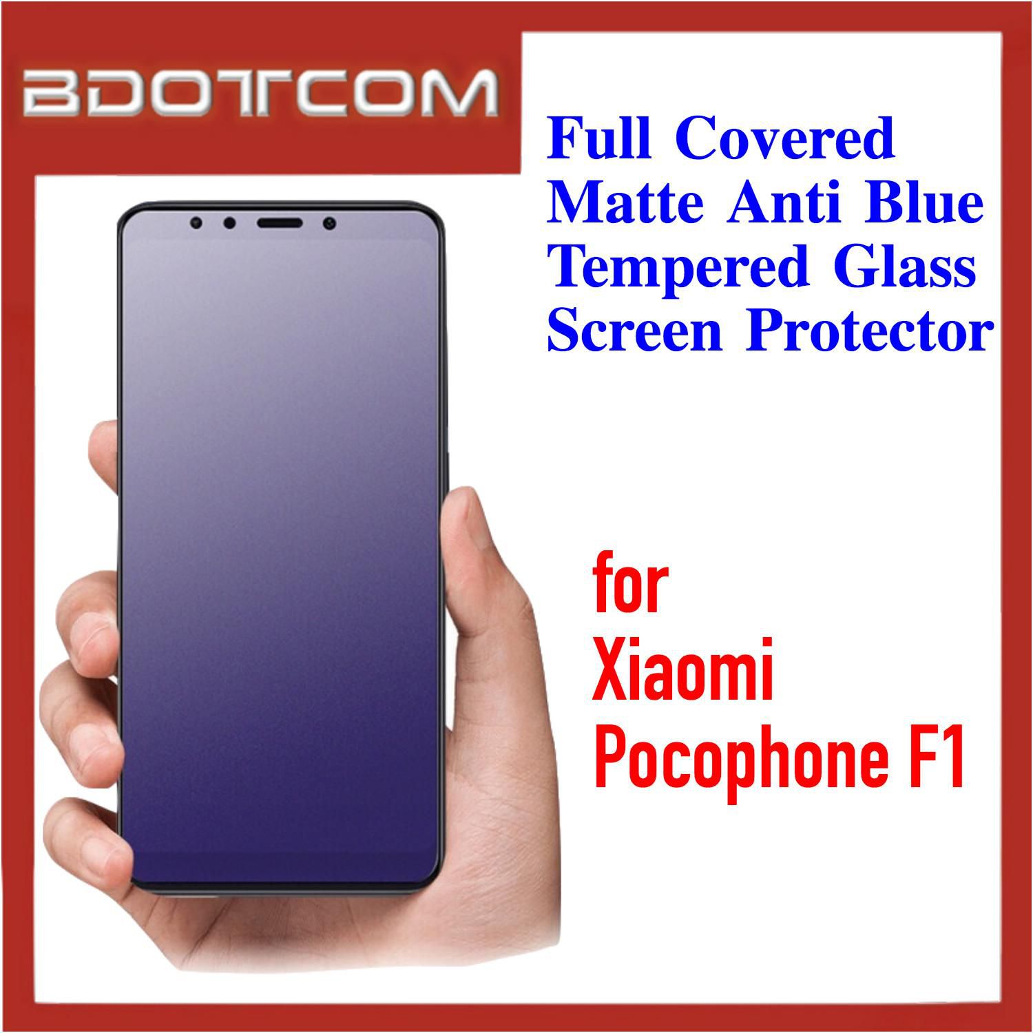 Bdotcom Full Covered Matte Anti Blue Tempered Glass Screen for Xiaomi Pocophone F1