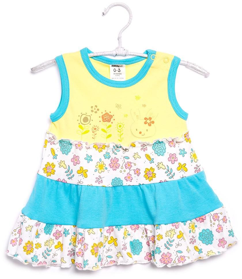Basicxx Infant Girls Yellow Printed Top Size 3-6 Months