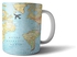 Map Printed Ceramic Mug - Multi Color