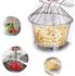GiWuh Foldable Stainless Steel Deep Fry Net Fry Strainer Net Multi-function Cooking Basket for Fried Food or Fruits, Steaming, Straining, Rinsing Kitchen Cooking Net Folding Strainer Basket Colander