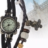 Fashionable Women's Quartz Watch with Butterfly Decorated Cowhide Cow Leather Bracelet