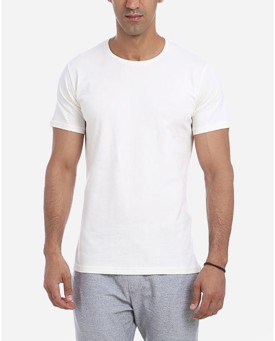 Solo Men Round Neck T-Shirt Regular Fit - Off White