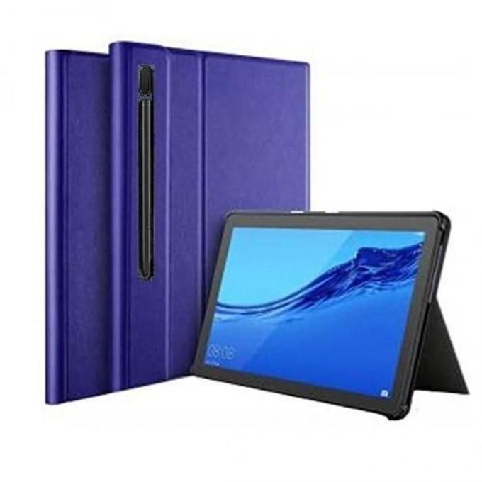 جراب لتابلت مصنوع من الجلد جراب ناعم من الجلد TPU باللون الازرق- Samsung Galaxy Tab S7 Plus (2020) 12.4