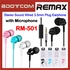 Remax RM-501 Stereo Sound Wired 3.5mm Plug Earphone with Microphone (4 Colors)