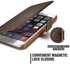 Verus Leather Wallet Cover iPhone 6/6S Coffee Brown Slim Flip Thin Wallet Type