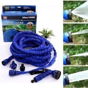 Generic 30m Expandable Magic Hose Pipe 100ft.Perfect for gardens, patios and cars. Innovative design expands to 3 times its original size when water is turned on, fully retracting 