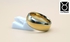 General Wide Gold Comfort Fit W/2 Edge Tungsten Carbide Ring
