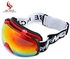 Benice 2084 Unisex Double Anti-fog Big Skiing Goggles Mask - Red