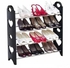 4-level Plastic-in-metal Shoe Rack To Organize 12 Pairs Of Shoes