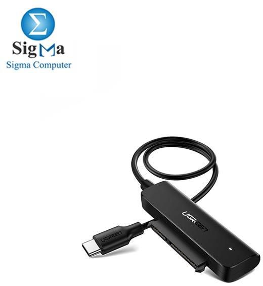 Ugreen adapter 2.5 SATA III 3.0 HDD SSD - USB Type C 3.2 Gen 1 SuperSpeed USB 5 Gbps adapter black 70610