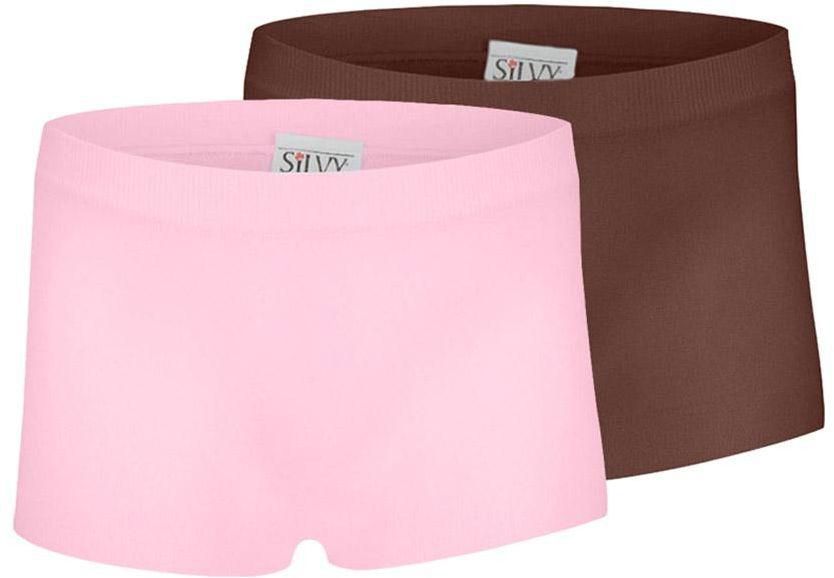 Silvy Set Of 2 Casual Shorts For Girls - Pink Brown, 6 - 8 Years
