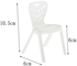 1/10 Dollhouse Modern Living Room Plastic Chair Models White