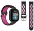 Dot Silicon Replacement Band For Fitbit Versa 3 Black/Pink