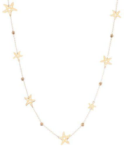 Miss L' by L'azurde All Year Round Starfish Necklace With A Hint Of Blue, In 18 K Yellow Gold
