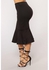 Black Midi Peplum Skirt