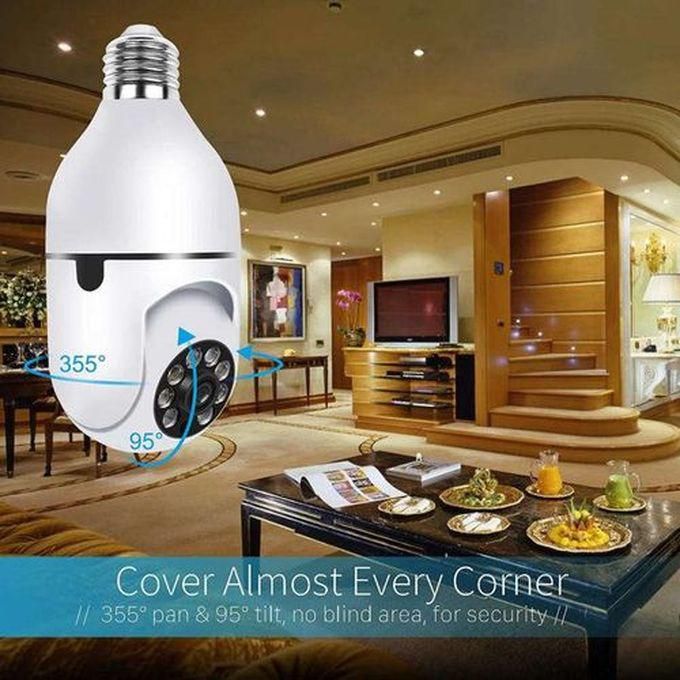 360° PTZ LED LIGHT BULB CCTV SECURITY WiFi ROTATING CAMERA