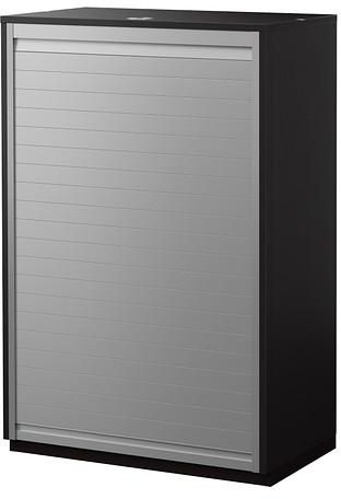 GALANT Roll-front cabinet, black-brown
