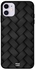 غطاء حماية واق لهاتف أبل آيفون 11 بتصميم خطوط سوداء
