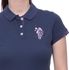 U.S. Polo Assn. 213109ZH1CK-BLPT Polo Shirt for Women - S, Navy/Purple