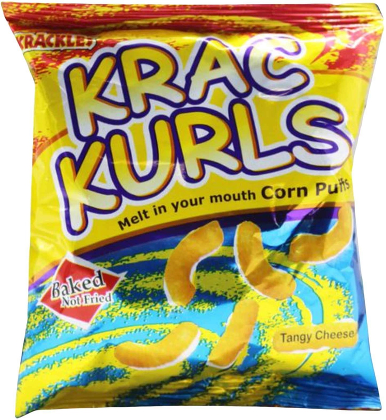 Krackles Krac Kurls Tangy Cheese Corn Puffs 25g